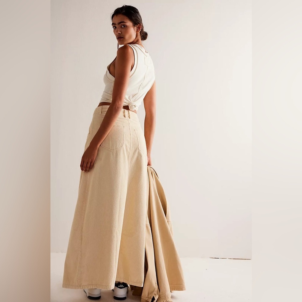 Free People Come As You Are Cord Maxi Skirt - Picture 10 of 11
